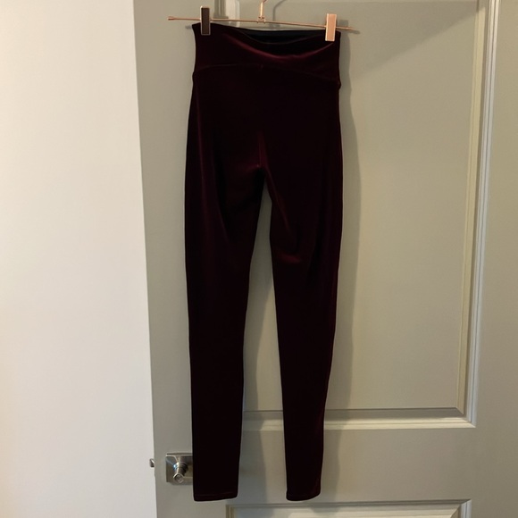 NWT Spanx Burgundy Velvet Leggings Pull On Sz S - Picture 8 of 10
